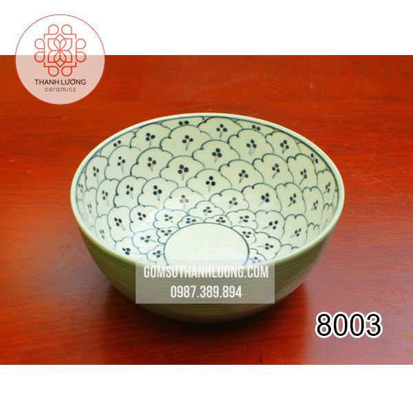 Tô Phở Bèo Xanh Sứ Bát Tràng -8003