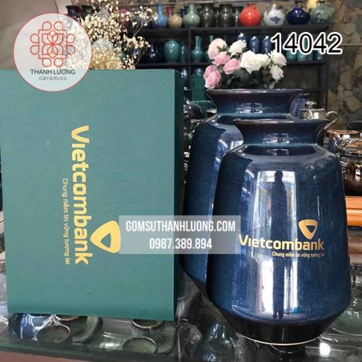 Lọ Hoa Men Hỏa Biến Inlogo Bát Tràng