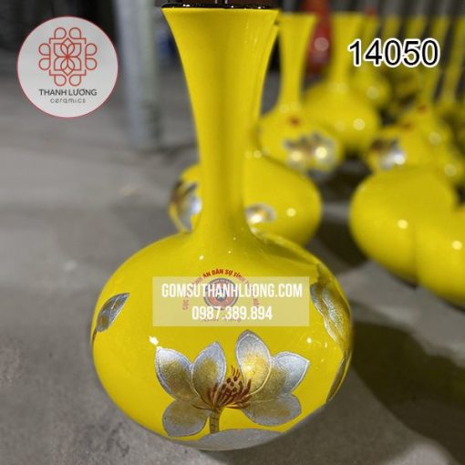 Lọ Hoa Sơn Mài Inlogo Bát Tràng