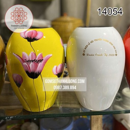 Lọ Hoa Sơn Mài Inlogo Bát Tràng