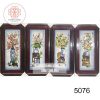 Bộ Tranh Tứ Cảnh Bát Tràng Cổ Đồ Men Màu Đắp Nổi 98x48cm