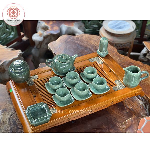 Bộ Ấm Chén Bát Tràng Dáng Chóp - 15189 Bộ Ấm Chén Bát Tràng Dáng Chóp - 15189