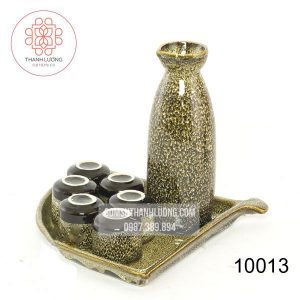 Bộ Bình Đựng Rượu Bằng Sứ Sake Hỏa Biến Bát Tràng -10013