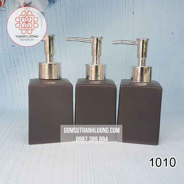 Bộ 3 Bình Sữa Tắm Dầu Gội Dáng Vuông - 1010