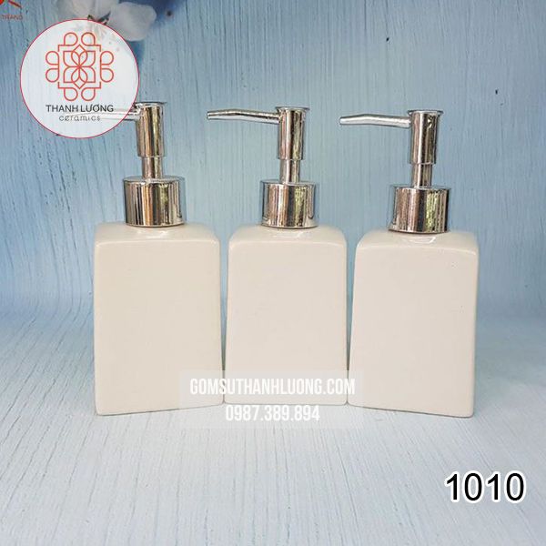 Bộ 3 Bình Sữa Tắm Dầu Gội Dáng Vuông - 1010