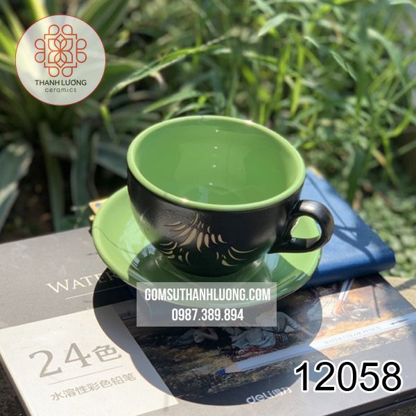 Cốc Cafe Sứ Men Màu Bát Tràng - 12058