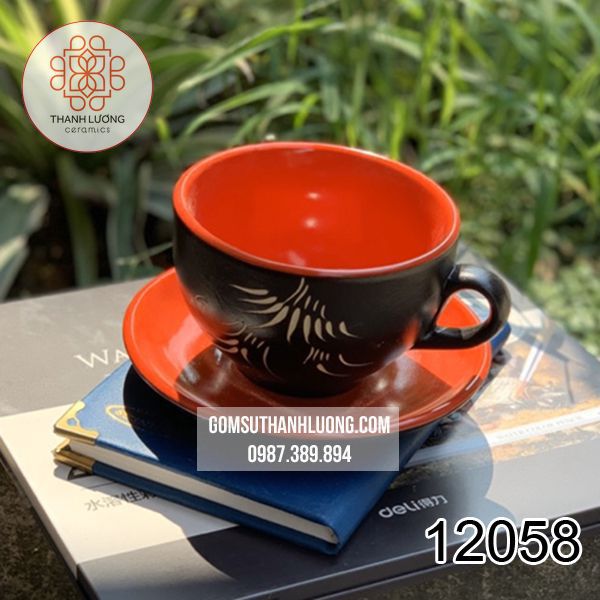 Cốc Cafe Sứ Men Màu Bát Tràng - 12058