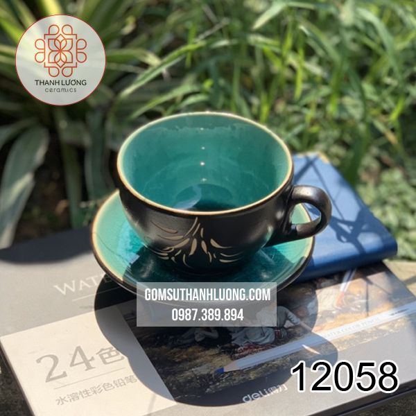 Cốc Cafe Sứ Men Màu Bát Tràng - 12058