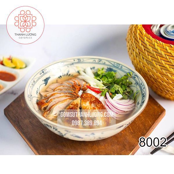 Tô Sứ Bán Phở Hoa Dây Bát Tràng -8002